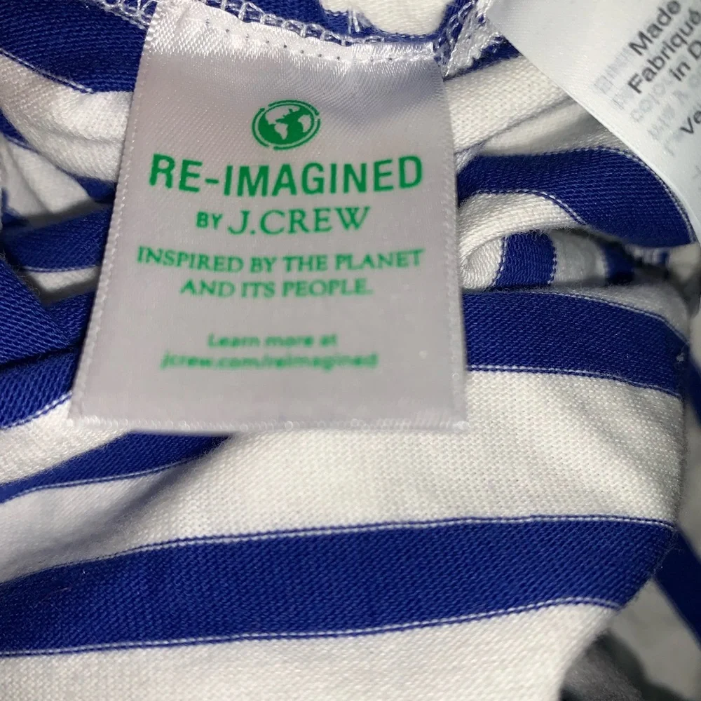 NEW J. Crew Re-Imagined Striped Wide Leg Summer Jumpsuit Size 10 - Picture 6 of 9